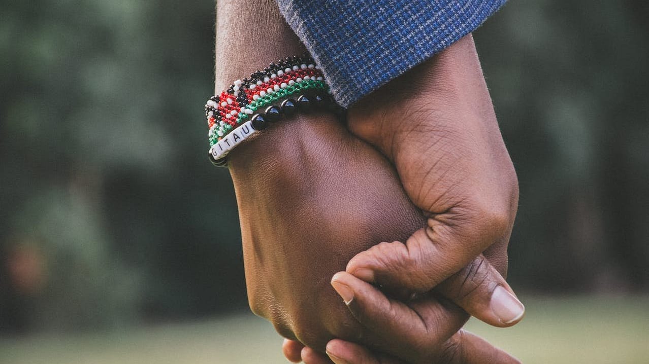 holding hands